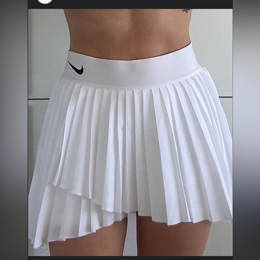 Nike White Unbalanced Tennis Skirt